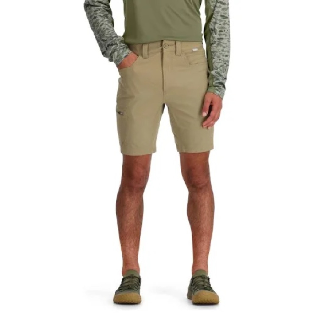 Simms Tan Cargo Shorts Tailored Fit Outdoor Ready